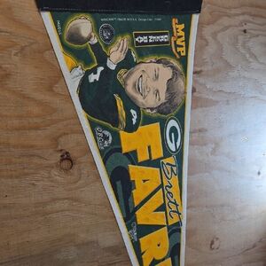 Vintage 90s Green Bay Packers Brett Favre Pennant Full Size